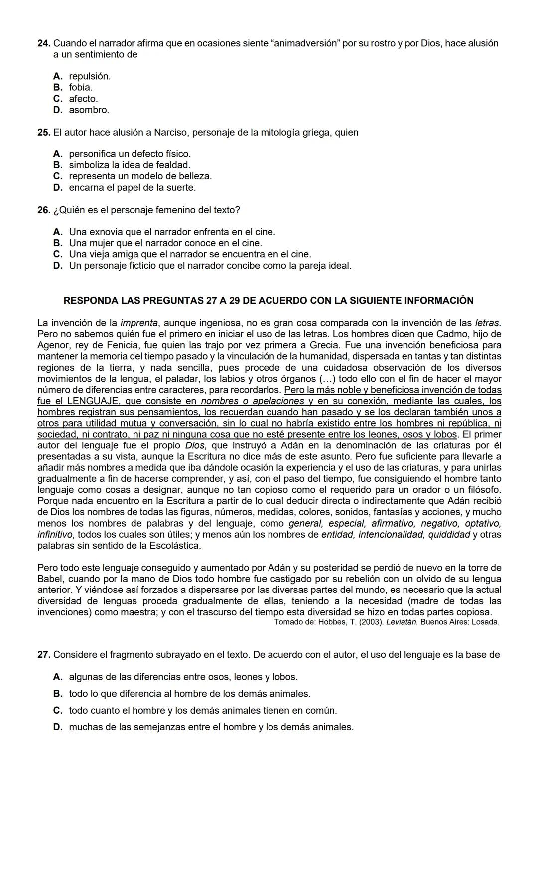 LECTURA CRÍTICA 2022-1
RESPONDA LAS PREGUNTAS 1 A 5 DE
ACUERDO CON LA SIGUIENTE INFORMACIÓN
MUERTOS DE HAMBRE
Me hacen falta muchas cosas pe