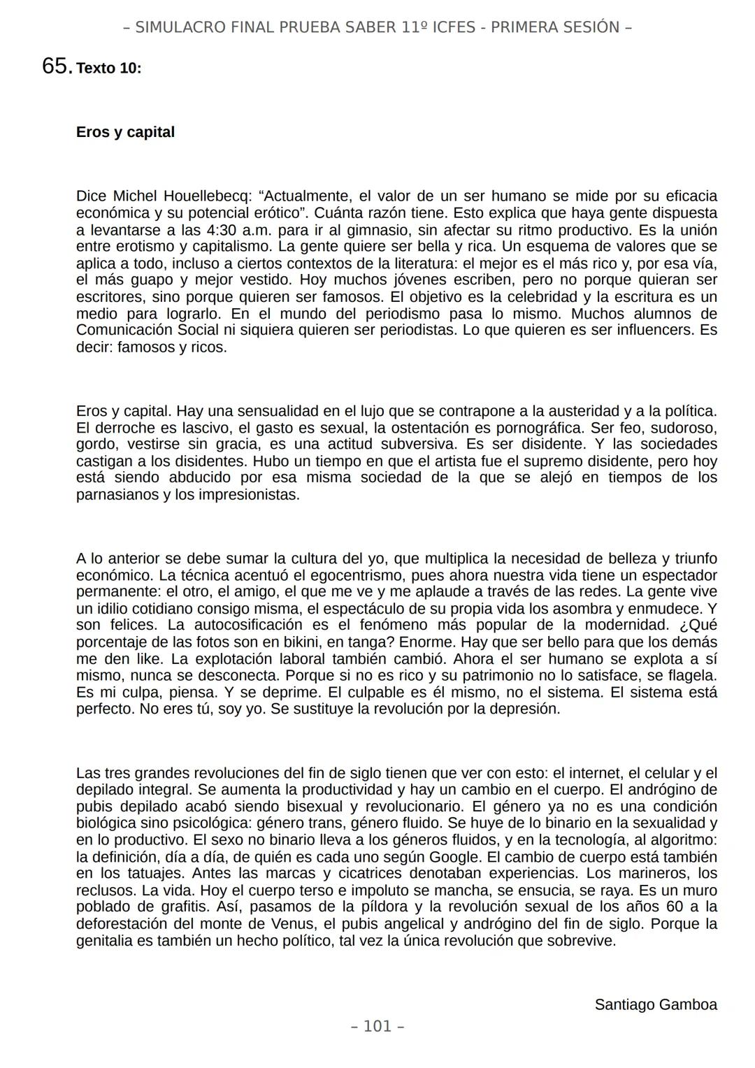 # SIMULACRO FILADD
filadd - SIMULACRO FINAL PRUEBA SABER 11º ICFES - PRIMERA SESIÓN -
¡Bienvenido/a al simulacro final de tu curso!
Llegó