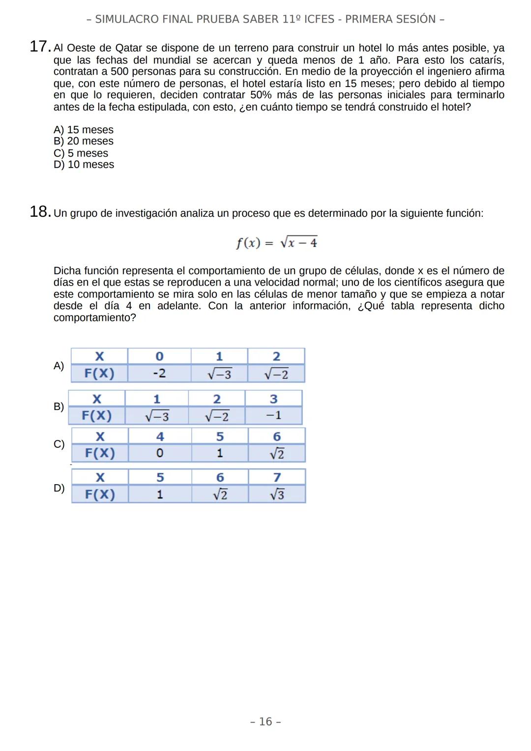 # SIMULACRO FILADD
filadd - SIMULACRO FINAL PRUEBA SABER 11º ICFES - PRIMERA SESIÓN -
¡Bienvenido/a al simulacro final de tu curso!
Llegó