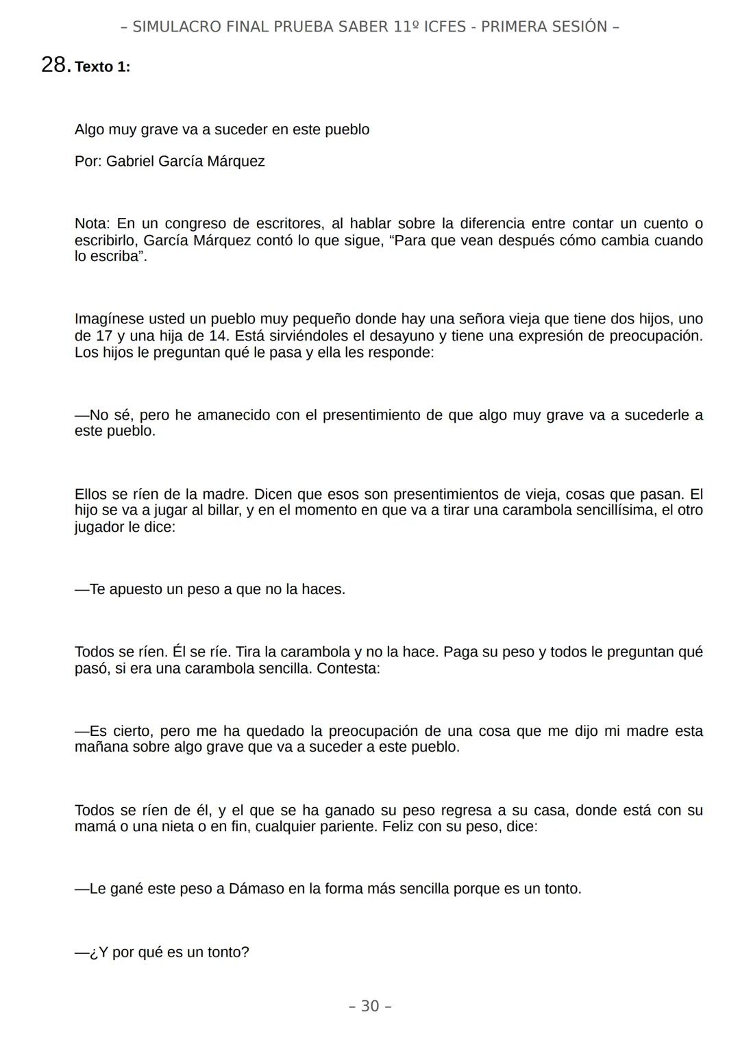 # SIMULACRO FILADD
filadd - SIMULACRO FINAL PRUEBA SABER 11º ICFES - PRIMERA SESIÓN -
¡Bienvenido/a al simulacro final de tu curso!
Llegó