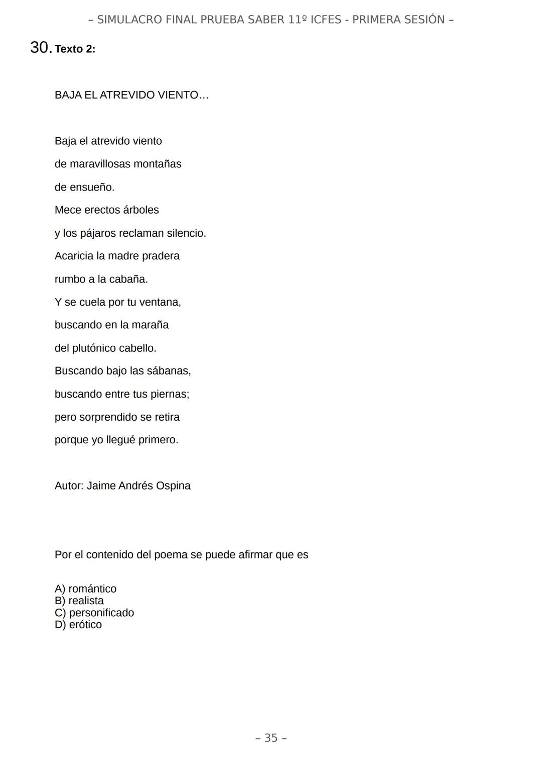 # SIMULACRO FILADD
filadd - SIMULACRO FINAL PRUEBA SABER 11º ICFES - PRIMERA SESIÓN -
¡Bienvenido/a al simulacro final de tu curso!
Llegó