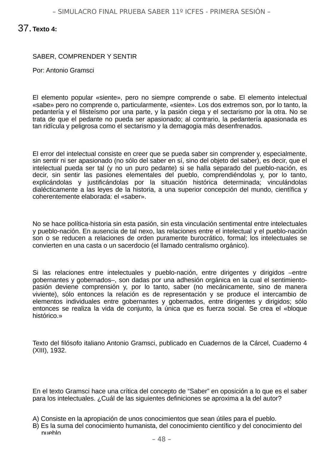 # SIMULACRO FILADD
filadd - SIMULACRO FINAL PRUEBA SABER 11º ICFES - PRIMERA SESIÓN -
¡Bienvenido/a al simulacro final de tu curso!
Llegó