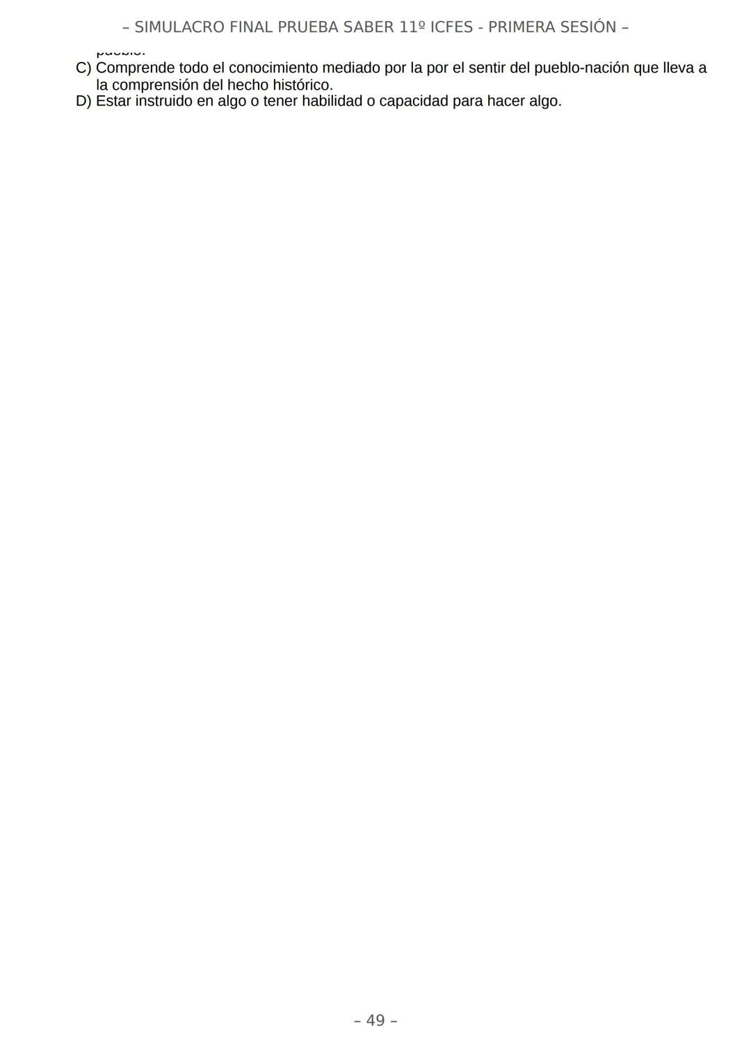 # SIMULACRO FILADD
filadd - SIMULACRO FINAL PRUEBA SABER 11º ICFES - PRIMERA SESIÓN -
¡Bienvenido/a al simulacro final de tu curso!
Llegó