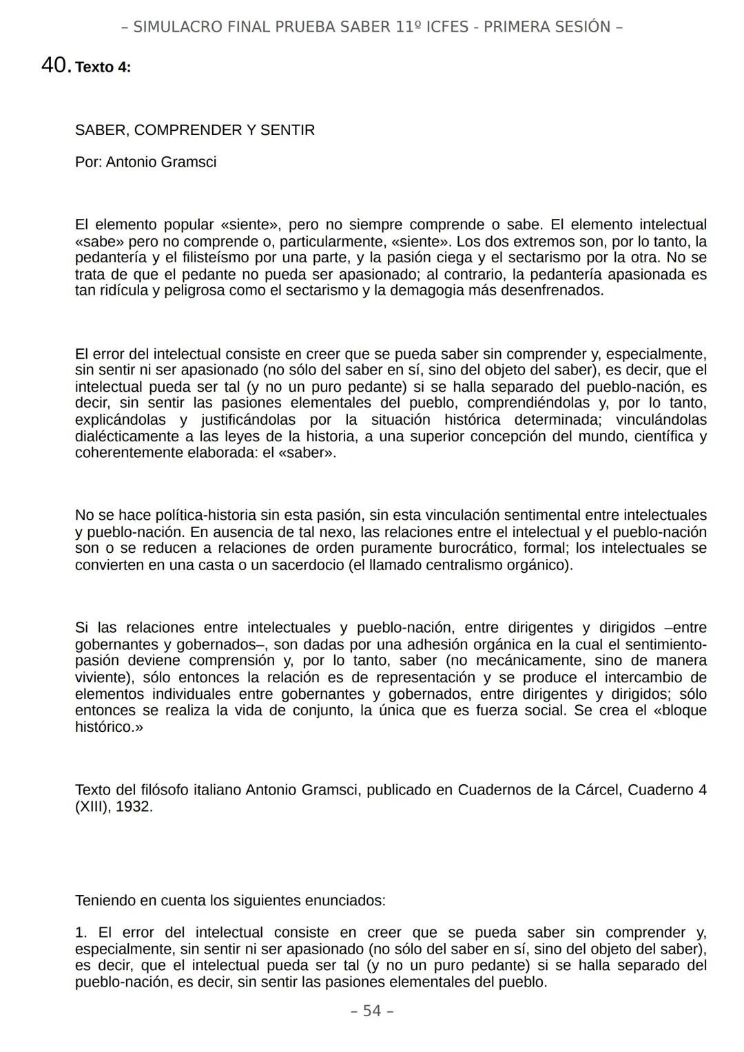 # SIMULACRO FILADD
filadd - SIMULACRO FINAL PRUEBA SABER 11º ICFES - PRIMERA SESIÓN -
¡Bienvenido/a al simulacro final de tu curso!
Llegó