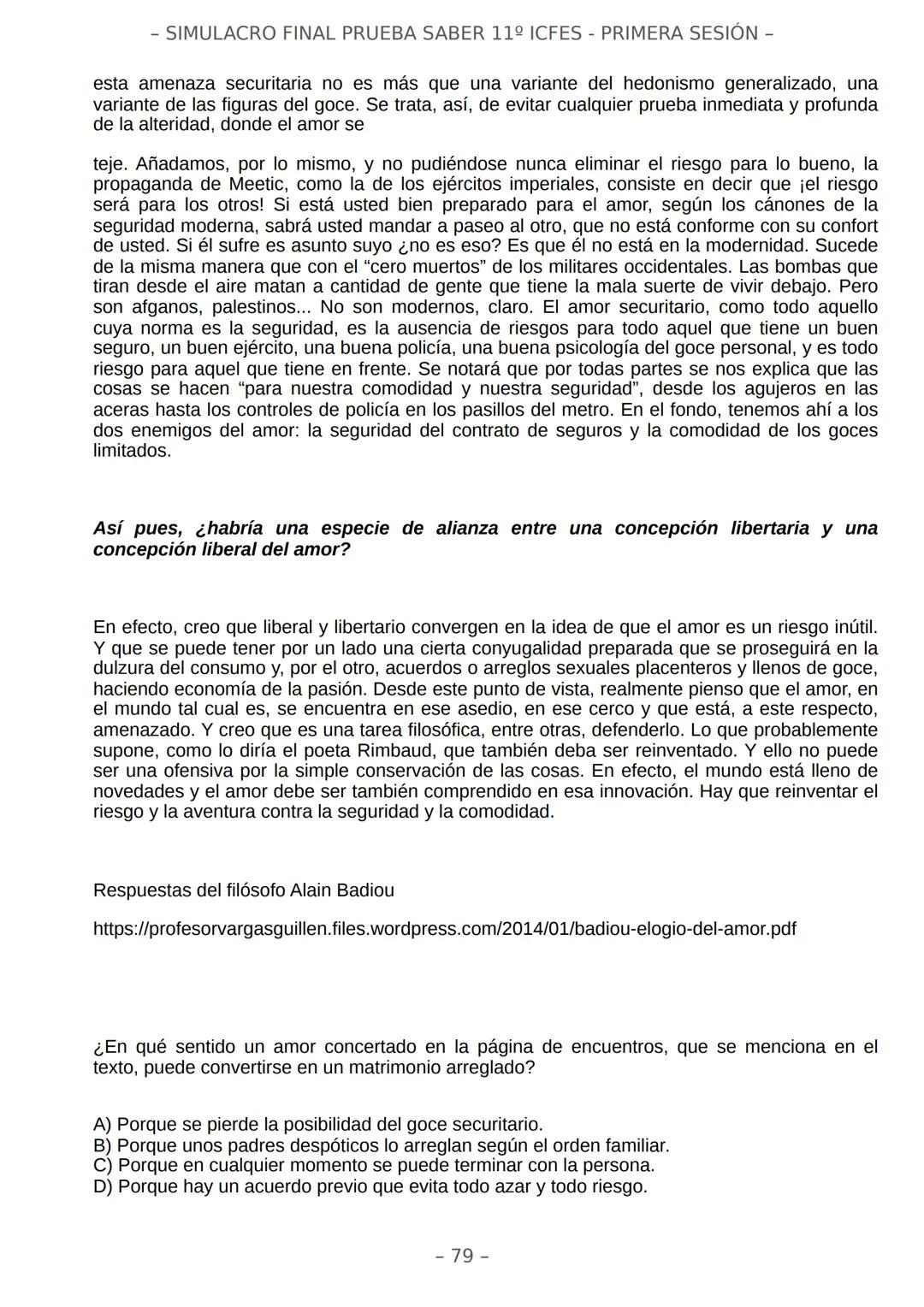 # SIMULACRO FILADD
filadd - SIMULACRO FINAL PRUEBA SABER 11º ICFES - PRIMERA SESIÓN -
¡Bienvenido/a al simulacro final de tu curso!
Llegó