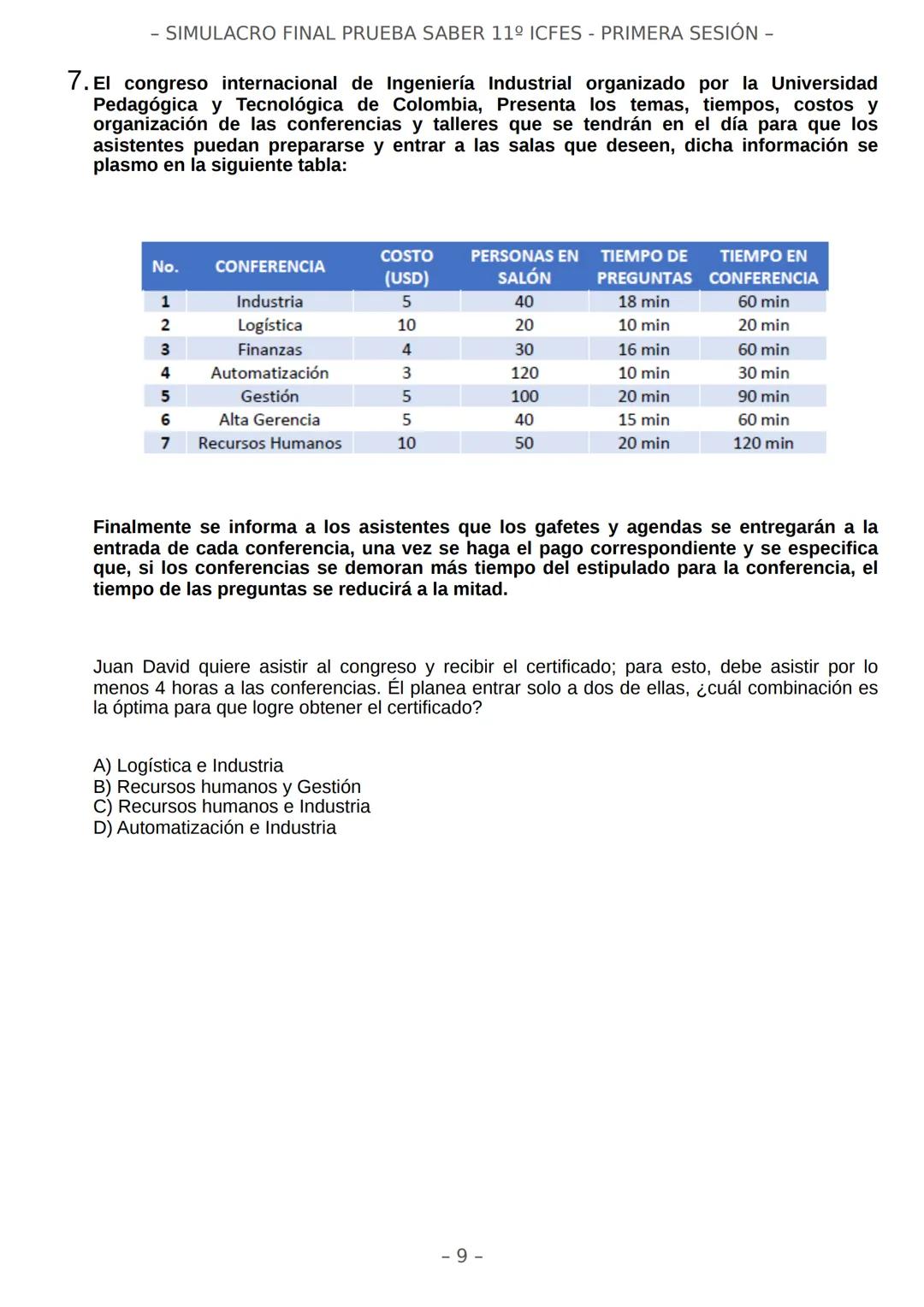 # SIMULACRO FILADD
filadd - SIMULACRO FINAL PRUEBA SABER 11º ICFES - PRIMERA SESIÓN -
¡Bienvenido/a al simulacro final de tu curso!
Llegó