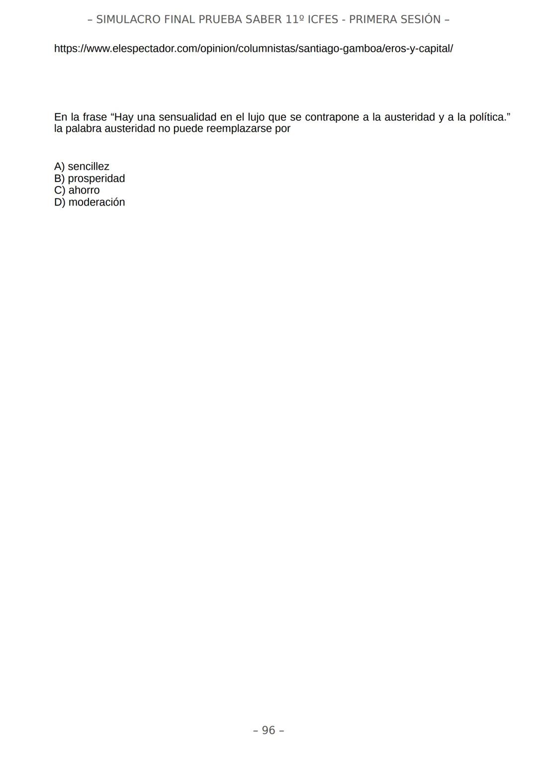 # SIMULACRO FILADD
filadd - SIMULACRO FINAL PRUEBA SABER 11º ICFES - PRIMERA SESIÓN -
¡Bienvenido/a al simulacro final de tu curso!
Llegó