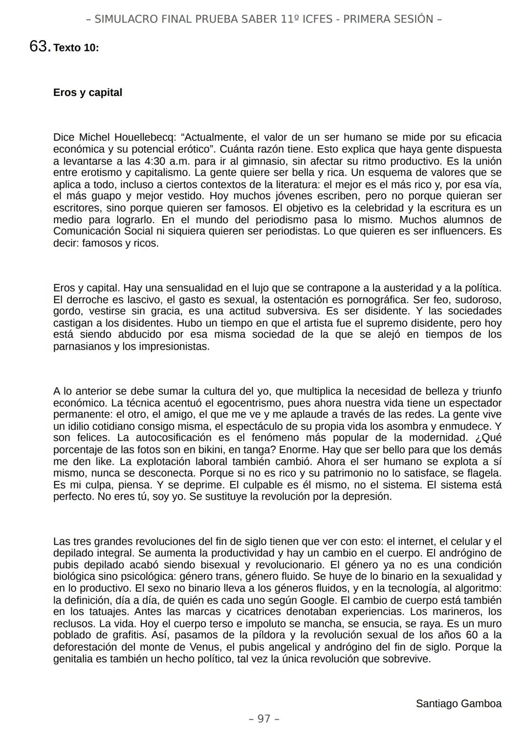 # SIMULACRO FILADD
filadd - SIMULACRO FINAL PRUEBA SABER 11º ICFES - PRIMERA SESIÓN -
¡Bienvenido/a al simulacro final de tu curso!
Llegó