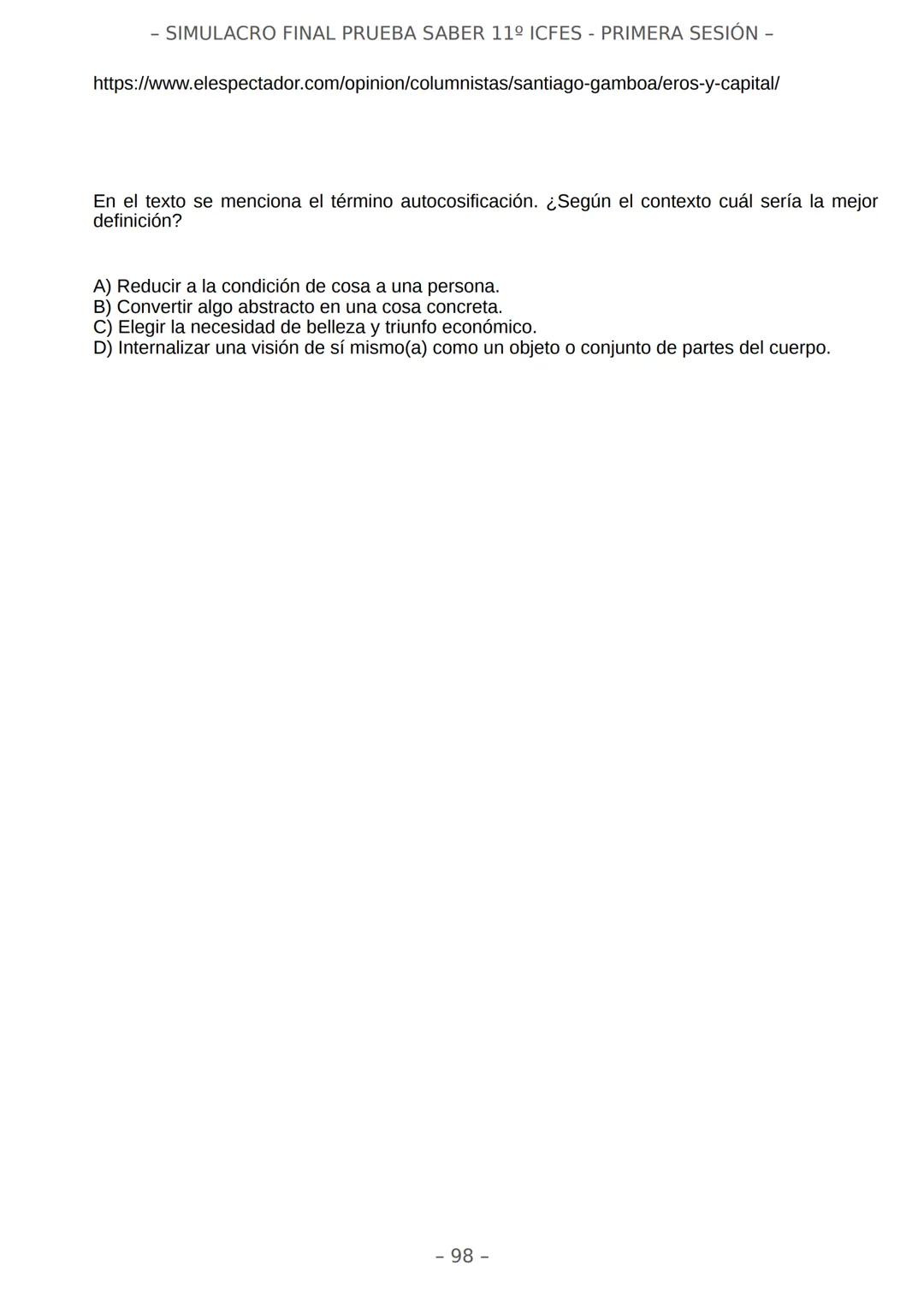 # SIMULACRO FILADD
filadd - SIMULACRO FINAL PRUEBA SABER 11º ICFES - PRIMERA SESIÓN -
¡Bienvenido/a al simulacro final de tu curso!
Llegó