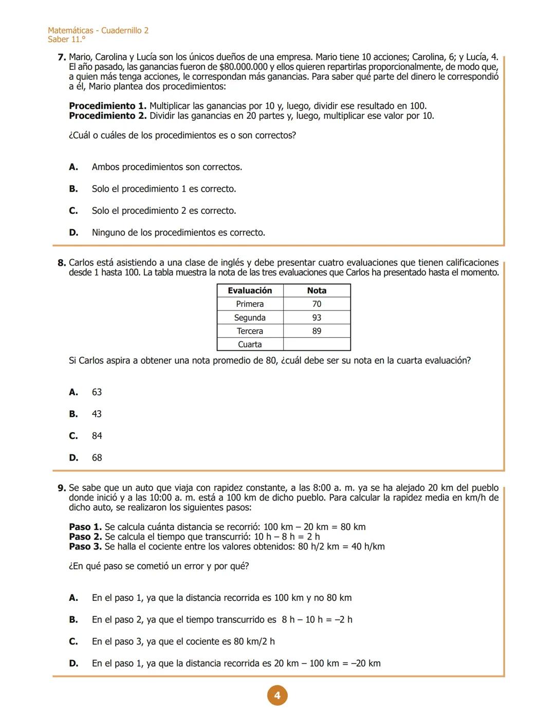 MINISTERIO DE EDUCACIÓN
NACIONAL
M112
Matemáticas
Cuadernillo 2 2023
G11.M.E
11.°
GRADO
07
¡Hola!
Queremos agradecer tu participación. Antes