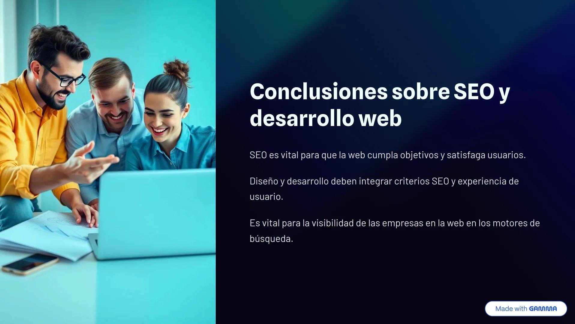 ¿Qué es el SEO? Importancia
en el desarrollo web
SEO significa optimización para motores de búsqueda. Es clave para
la visibilidad online.
G