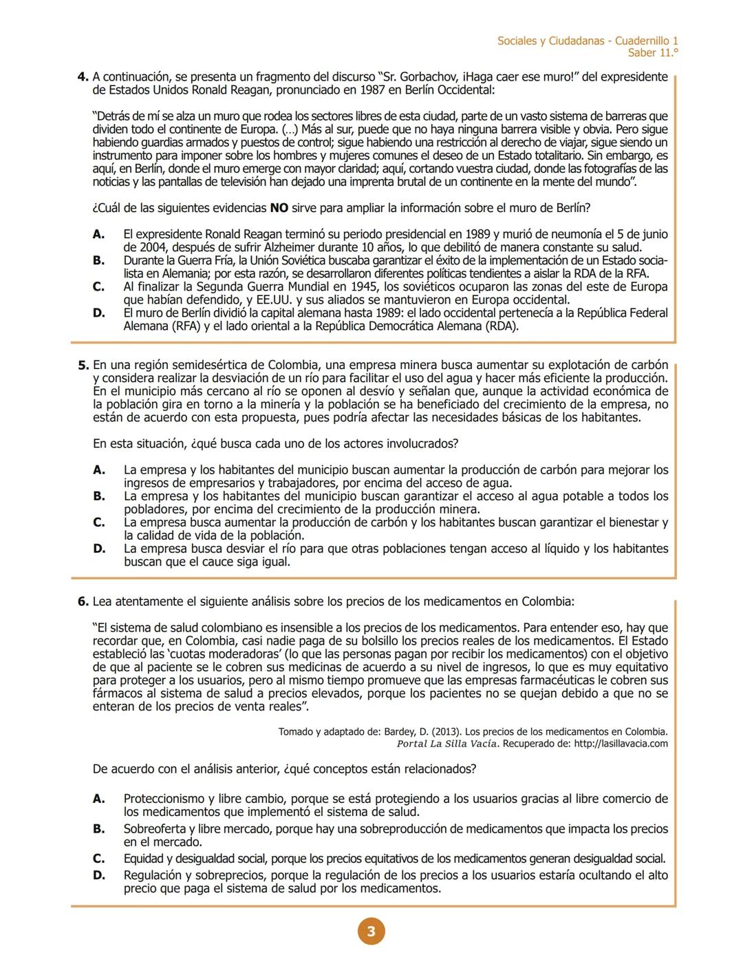MINISTERIO DE EDUCACIÓN
NACIONAL
G11.D.D
D111
Sociales y Ciudadanas
Cuadernillo 1
2023
11.°
GRADO
07
¡Hola!
Queremos agradecer tu participac
