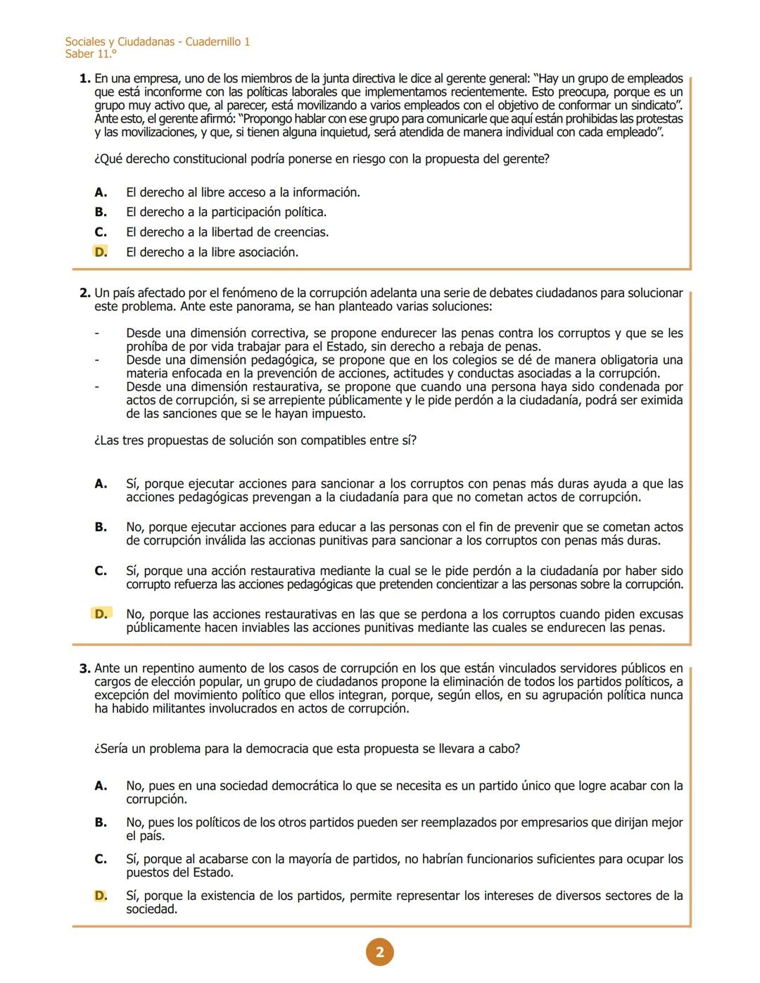 MINISTERIO DE EDUCACIÓN
NACIONAL
G11.D.D
D111
Sociales y Ciudadanas
Cuadernillo 1
2023
11.°
GRADO
07
¡Hola!
Queremos agradecer tu participac