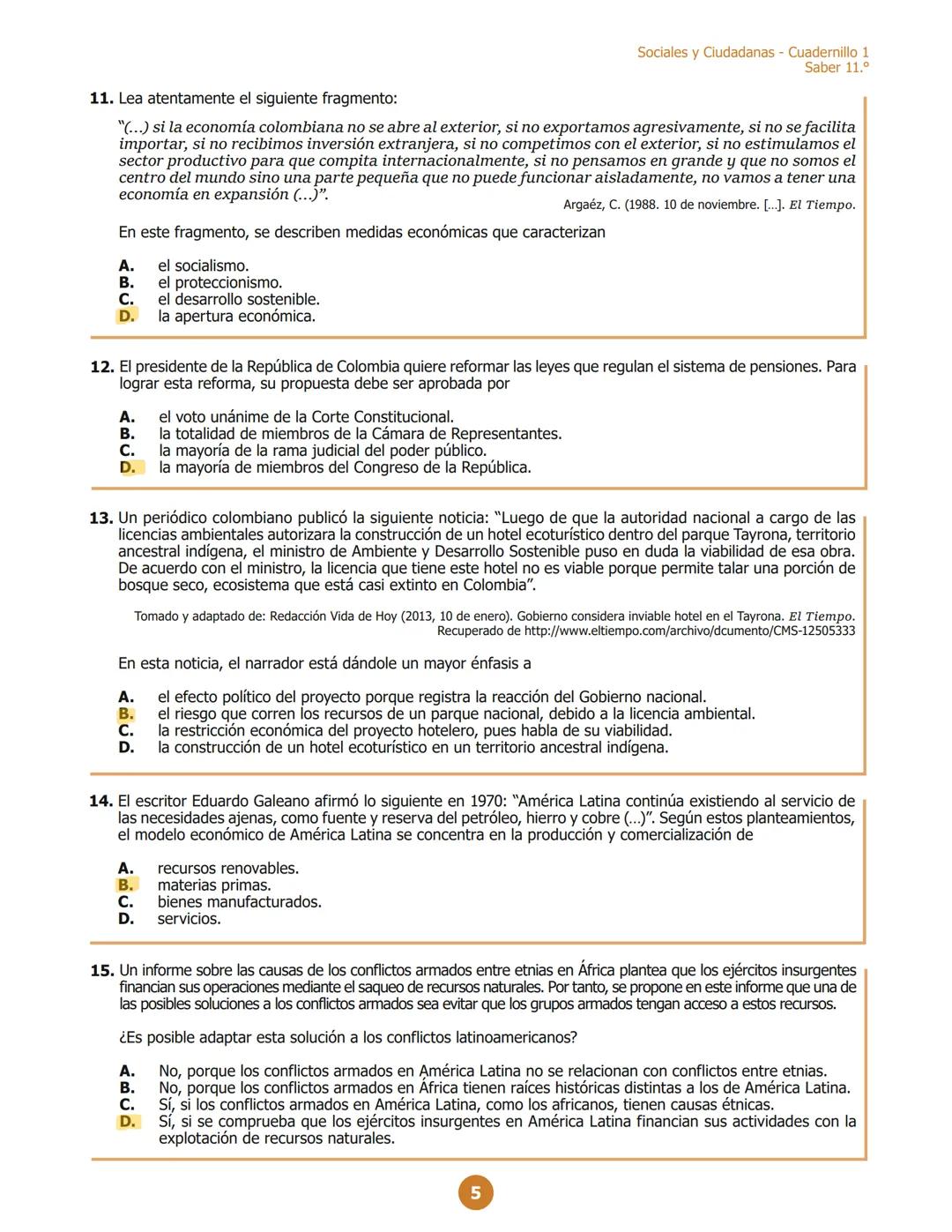 MINISTERIO DE EDUCACIÓN
NACIONAL
G11.D.D
D111
Sociales y Ciudadanas
Cuadernillo 1
2023
11.°
GRADO
07
¡Hola!
Queremos agradecer tu participac