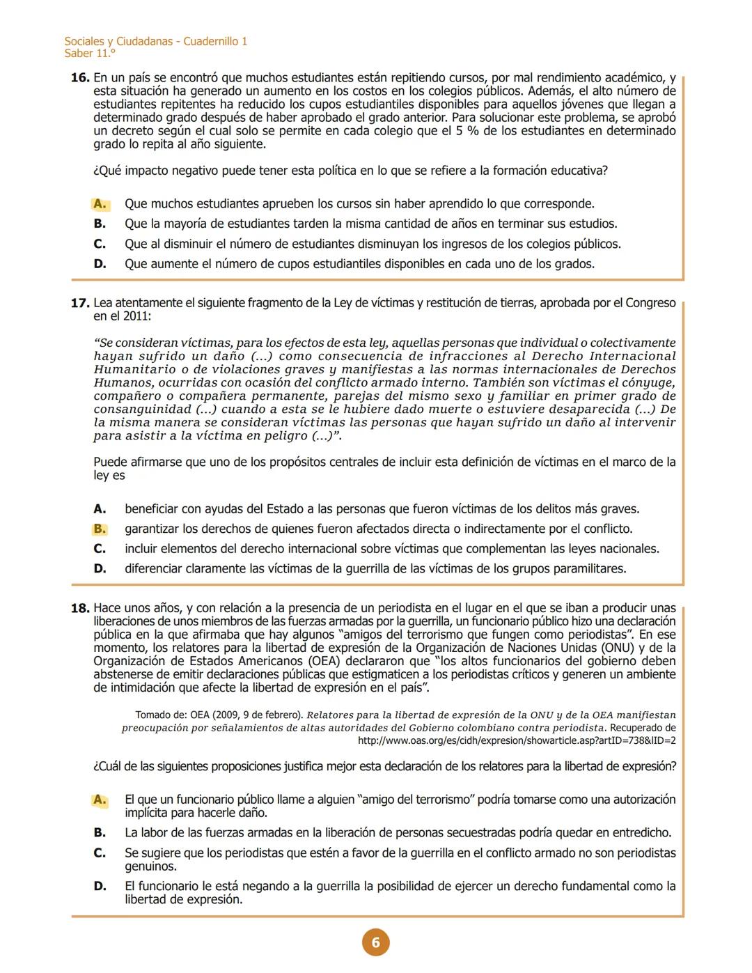 MINISTERIO DE EDUCACIÓN
NACIONAL
G11.D.D
D111
Sociales y Ciudadanas
Cuadernillo 1
2023
11.°
GRADO
07
¡Hola!
Queremos agradecer tu participac