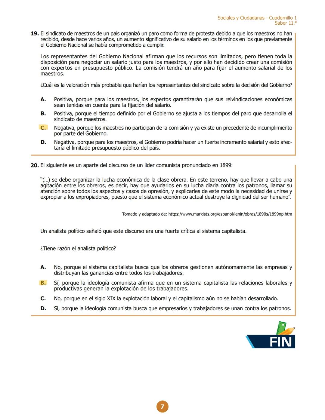 MINISTERIO DE EDUCACIÓN
NACIONAL
G11.D.D
D111
Sociales y Ciudadanas
Cuadernillo 1
2023
11.°
GRADO
07
¡Hola!
Queremos agradecer tu participac