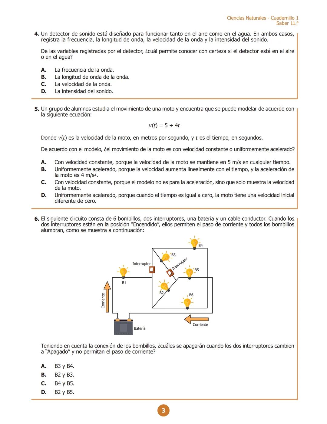 MINISTERIO DE EDUCACIÓN
NACIONAL
G11.C.D
C111
Ciencias Naturales
Cuadernillo 1 2023
11.°
GRADO
¡Hola!
Queremos agradecer tu participación. A