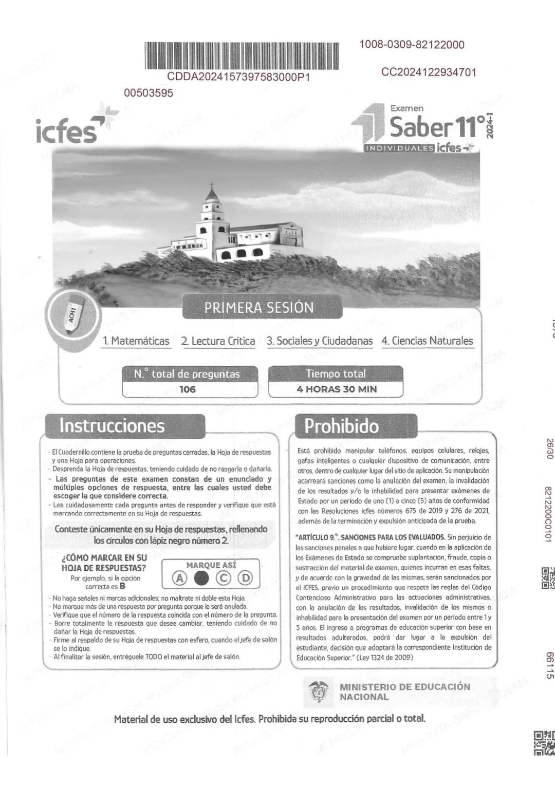 Pruebas ICFES 2024