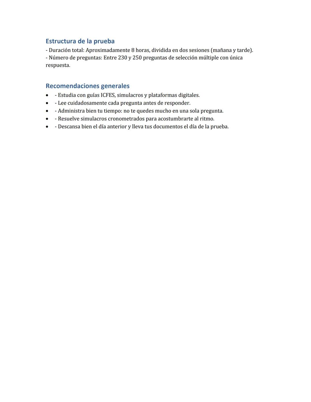 Apuntes sobre las Pruebas ICFES Saber
11
La prueba ICFES Saber 11 es una evaluación estandarizada aplicada por el ICFES (Instituto
Colombian