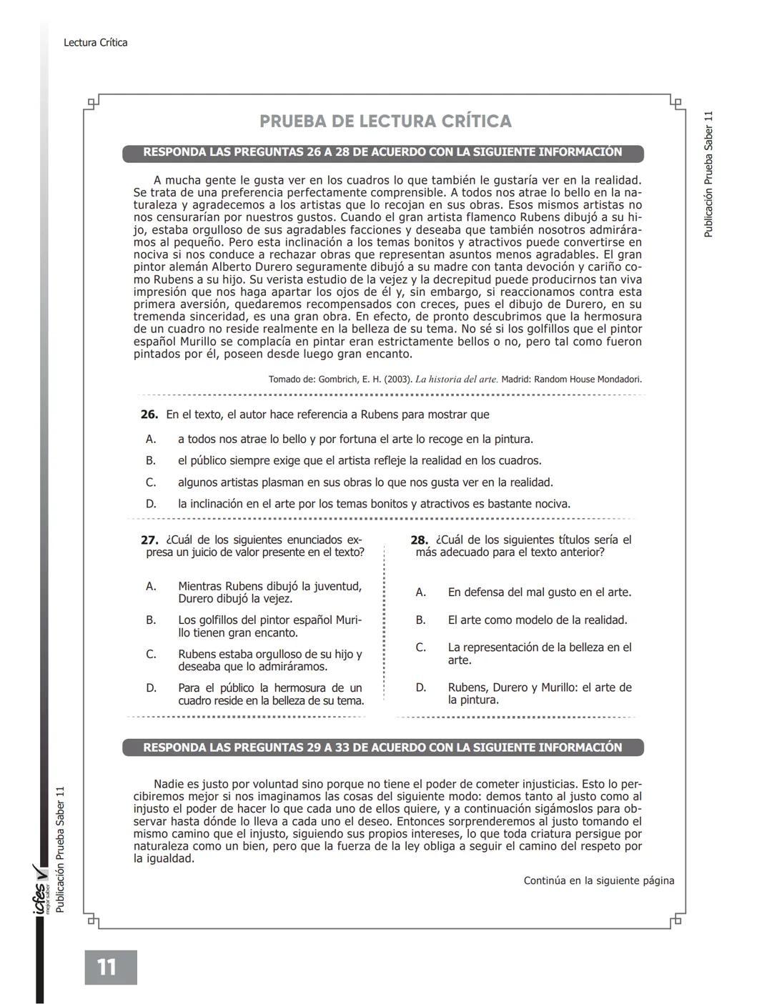 C.
UNIVÉRSATE
NUESTRO MEJOR RESULTADO ERES TÚ!
PREGUNTAS TIPO
ICFES CON RESPUESTAS
Pre-ICFESaber 11°
Con Profesores Universidad Nacional
UNI