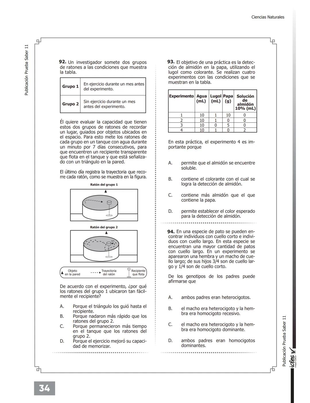 C.
UNIVÉRSATE
NUESTRO MEJOR RESULTADO ERES TÚ!
PREGUNTAS TIPO
ICFES CON RESPUESTAS
Pre-ICFESaber 11°
Con Profesores Universidad Nacional
UNI