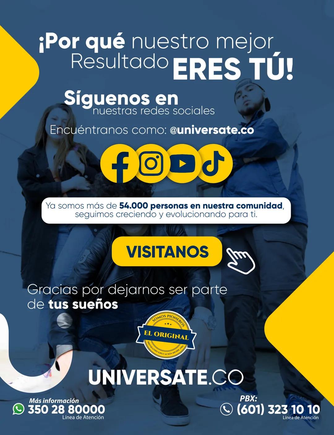 C.
UNIVÉRSATE
NUESTRO MEJOR RESULTADO ERES TÚ!
PREGUNTAS TIPO
ICFES CON RESPUESTAS
Pre-ICFESaber 11°
Con Profesores Universidad Nacional
UNI