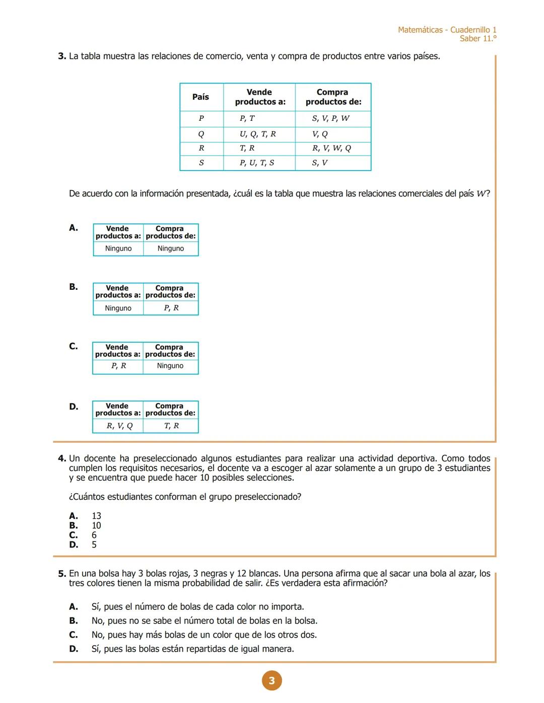 MINISTERIO DE EDUCACIÓN
NACIONAL
G11.M.D
M111
Matemáticas
Cuadernillo 1 2023
11.°
GRADO
07
¡Hola!
Queremos agradecer tu participación. Antes