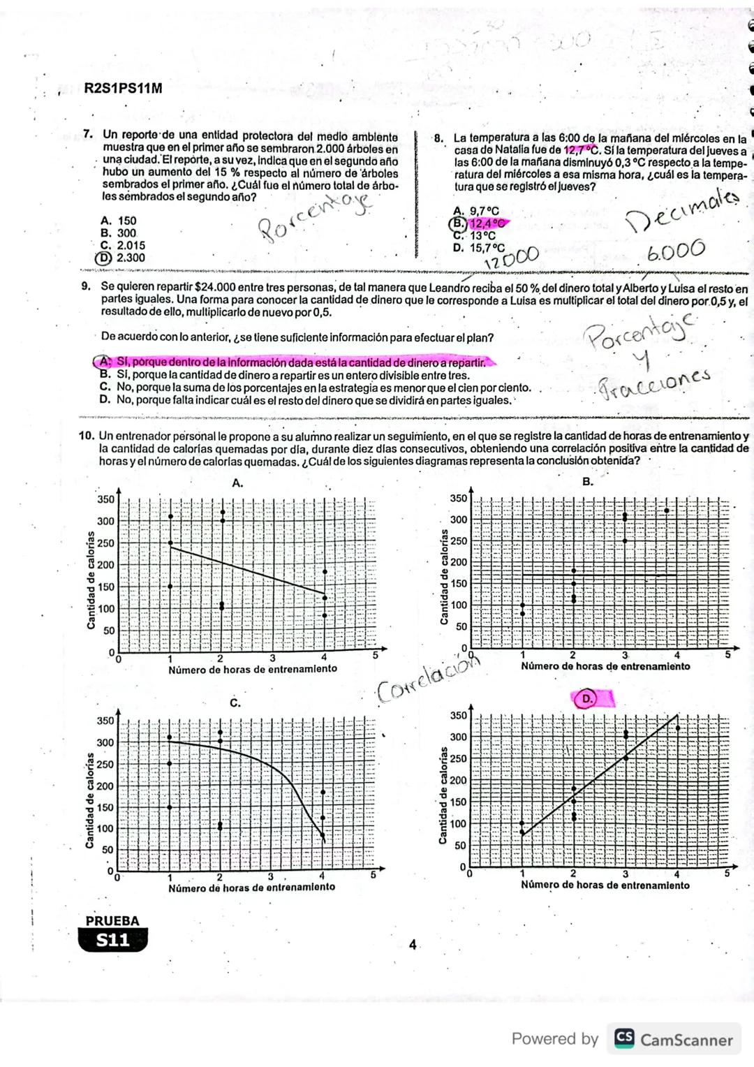 R1S1PS11M
Prueba de Matemáticas
1. La tabla muestra algunos datos relacionados con un vehículo de transporte público durante 5 días.
Dia
Dis