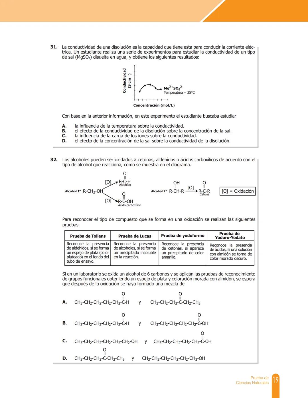 Cuadernillo de preguntas
Saber 11.°
Prueba de Ciencias
Naturales
MINEDUCACIÓN
icfes
mejor saber
TODOS POR UN
NUEVO PAÍS
PAZ EQUIDAD EDUCACIO