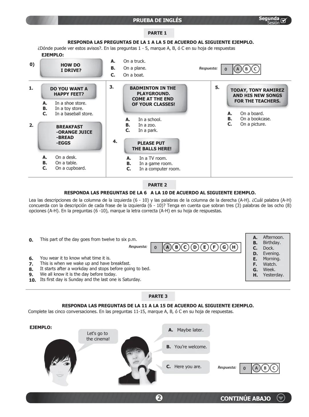 Prueba ingles saber 11
