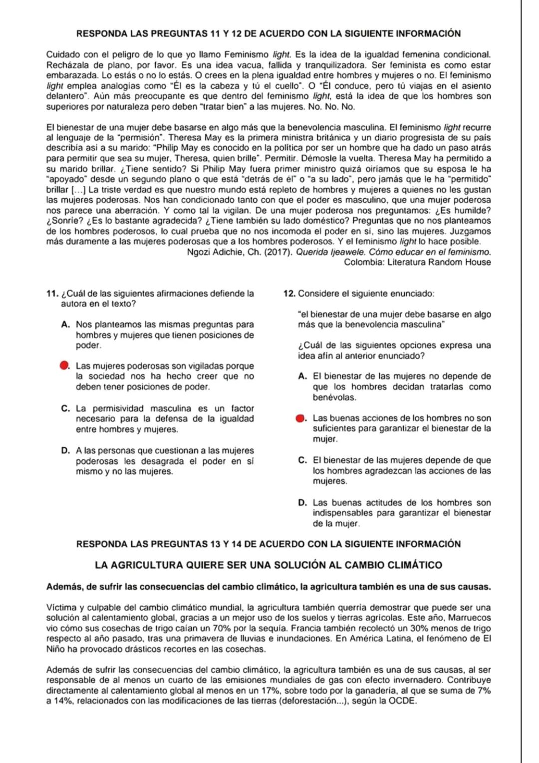 ## RESPONDA LAS PREGUNTAS 6 A 10 DE ACUERDO CON LA SIGUIENTE INFORMACIÓN
Jesica Migliavacca va con una amiga en el auto de su amigo Oscar Av