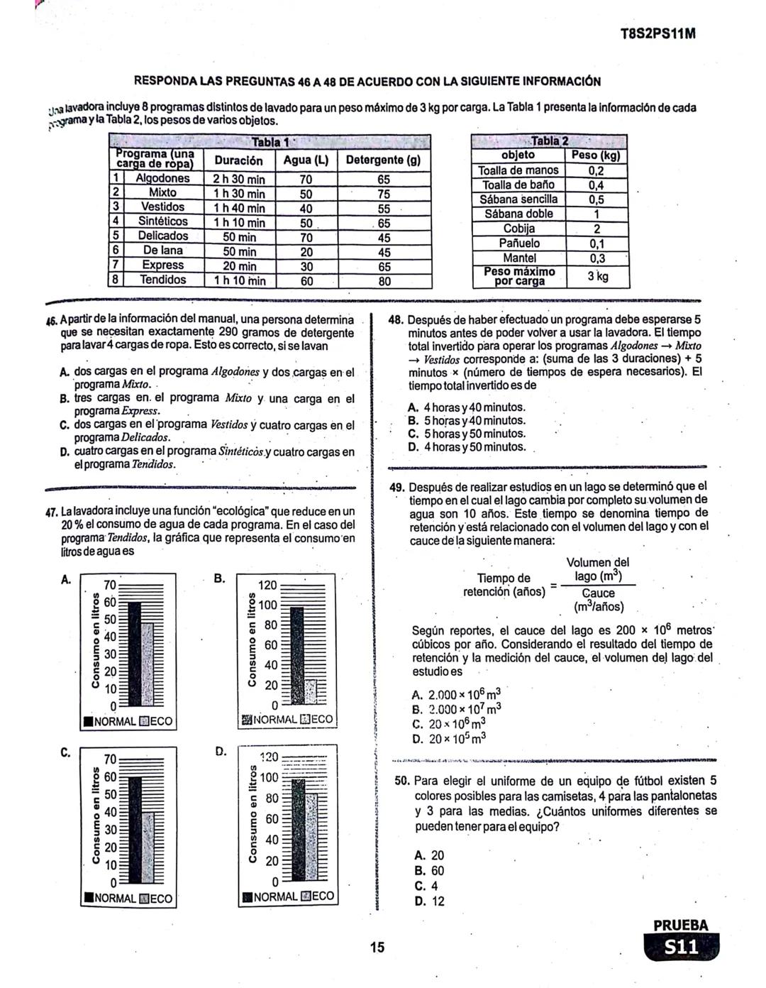 2
La
Evaluación
S11
Evaluación por Desempeño en Competencias
Segunda sesión
En el siguiente cuadro se muestran las pruebas que conforman el