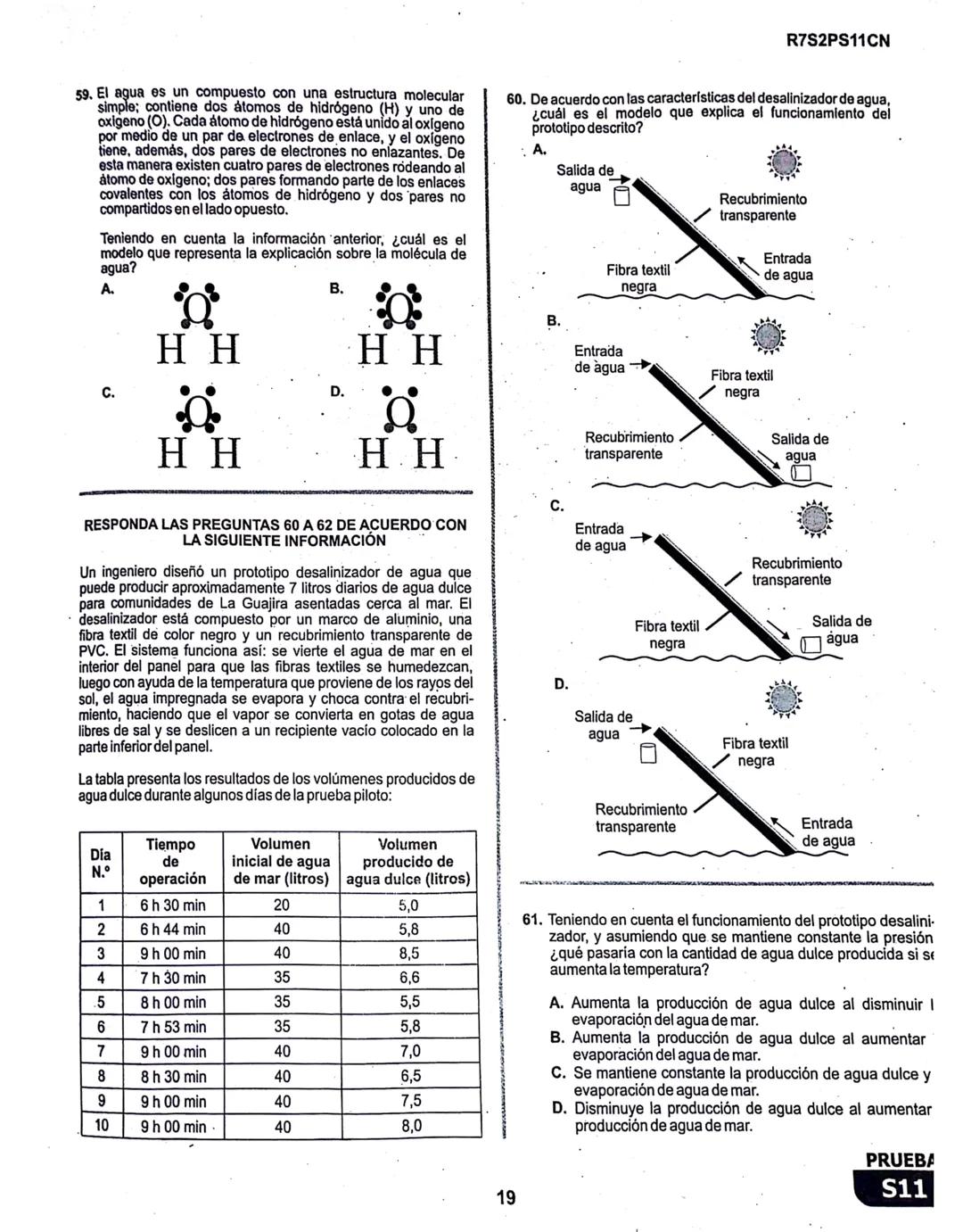 2
La
Evaluación
S11
Evaluación por Desempeño en Competencias
Segunda sesión
En el siguiente cuadro se muestran las pruebas que conforman el