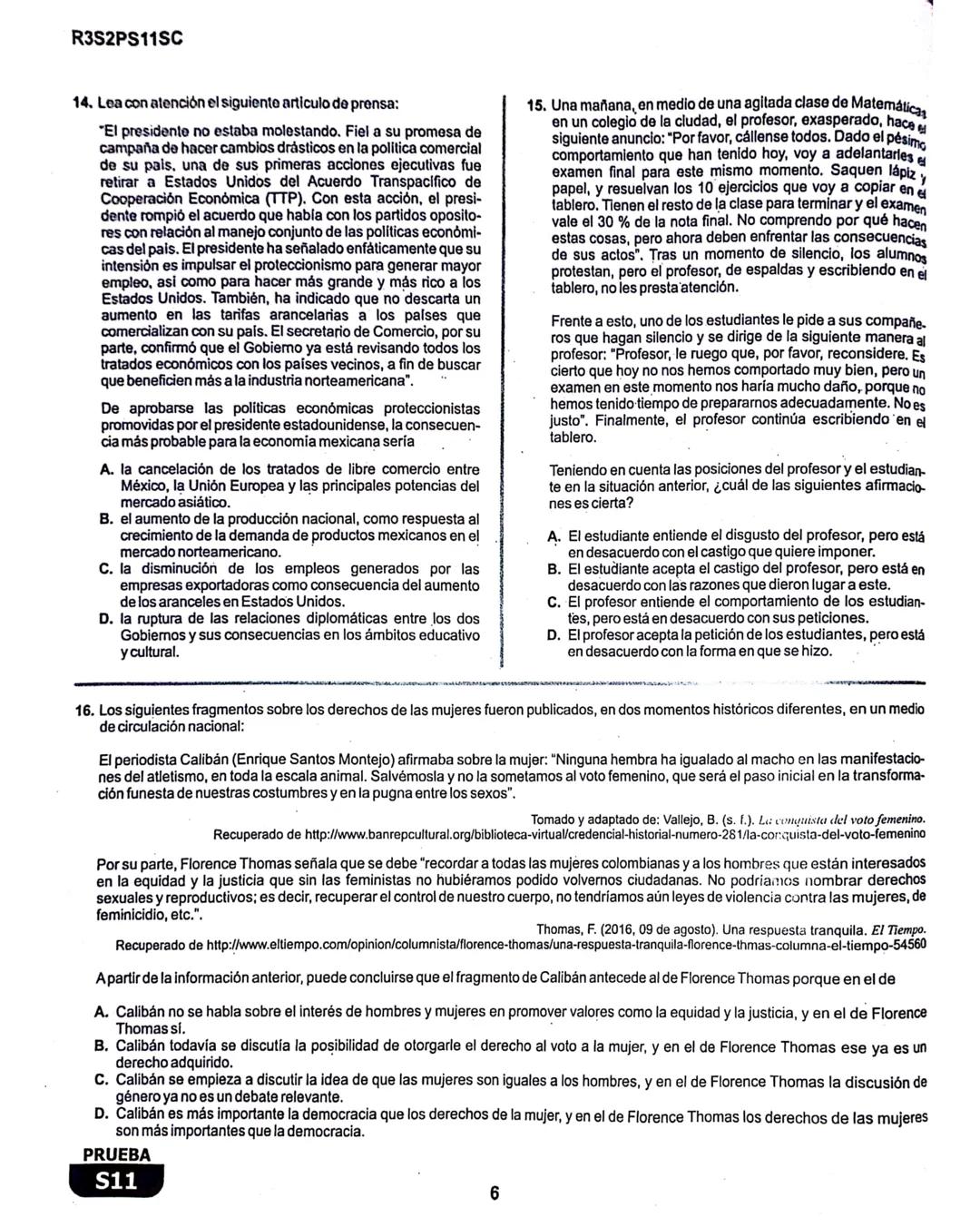 2
La
Evaluación
S11
Evaluación por Desempeño en Competencias
Segunda sesión
En el siguiente cuadro se muestran las pruebas que conforman el