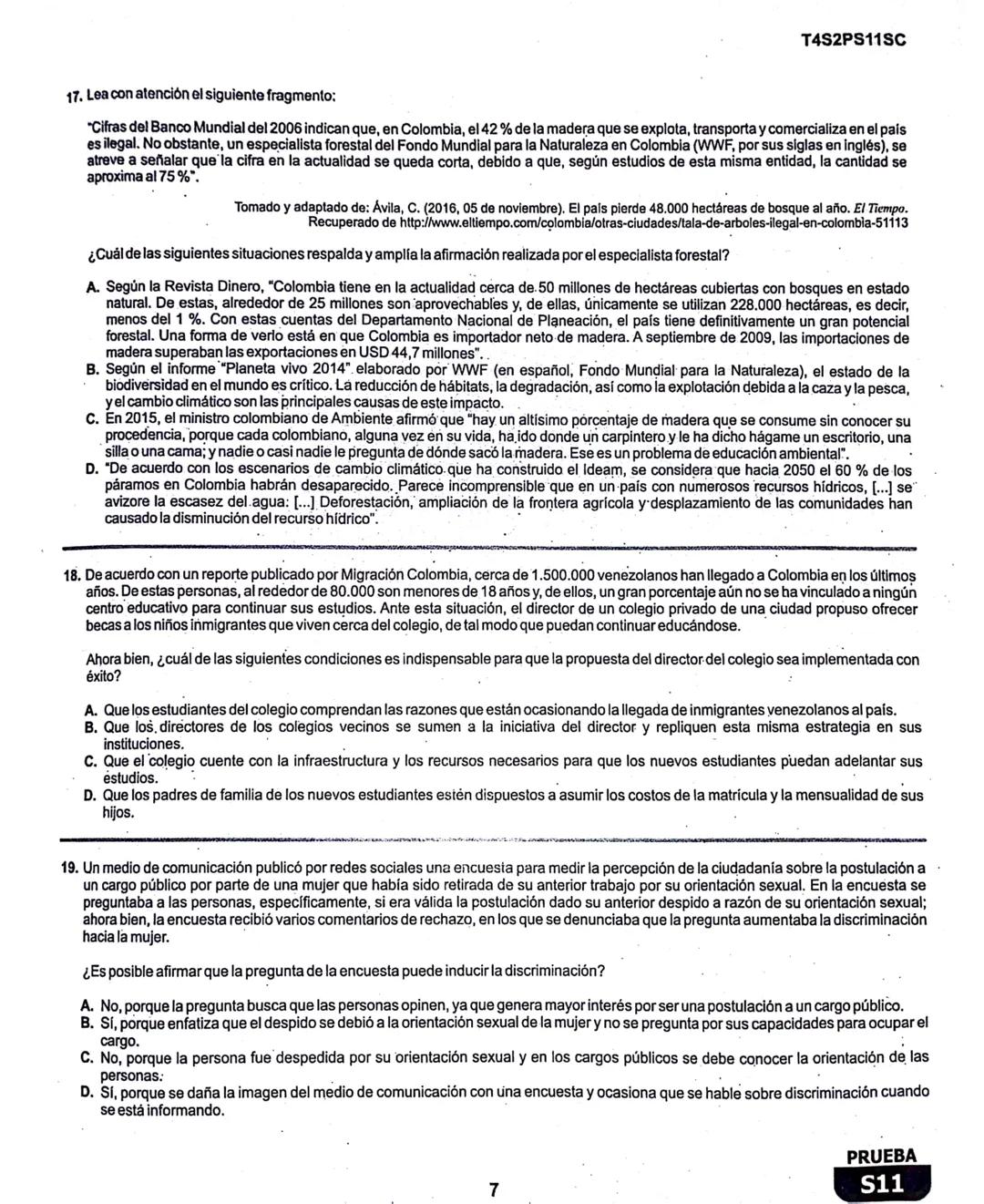 2
La
Evaluación
S11
Evaluación por Desempeño en Competencias
Segunda sesión
En el siguiente cuadro se muestran las pruebas que conforman el