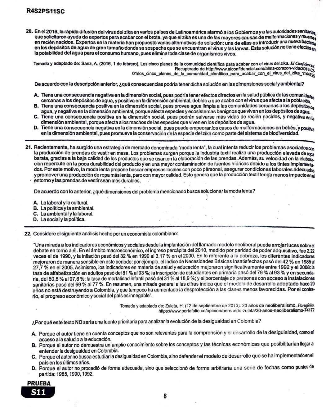 2
La
Evaluación
S11
Evaluación por Desempeño en Competencias
Segunda sesión
En el siguiente cuadro se muestran las pruebas que conforman el