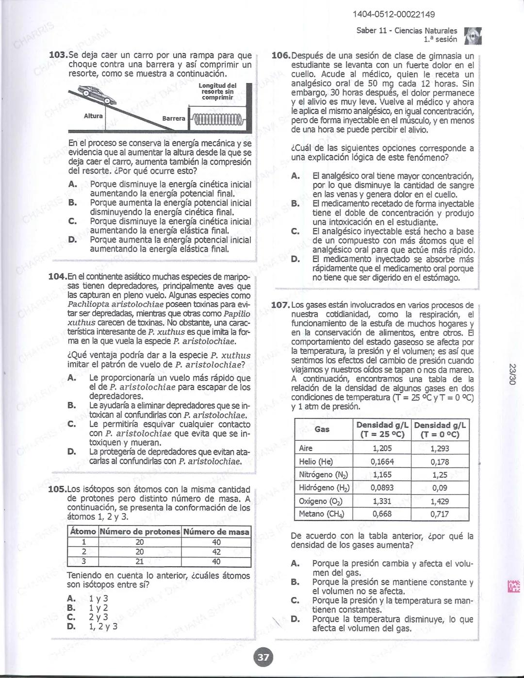 ## icfes 01
## MATEMÁTICAS
1404-0212-00022149
1. Una frutería ofrece jugos en agua con un 60% de agua y un 40% de extracto de fruta. Para pr
