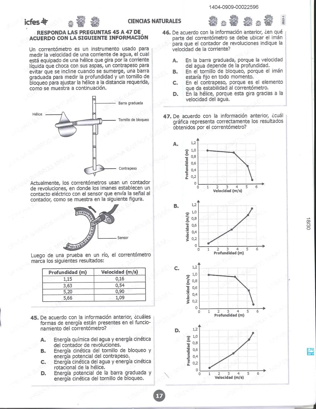 ## icfes
DCAC202312P00038761029
000865969
1404-0209-00022596
AC202311103886
Examen
## Saber 11°
20231
INDIVIDUALES icfes
### Páramo