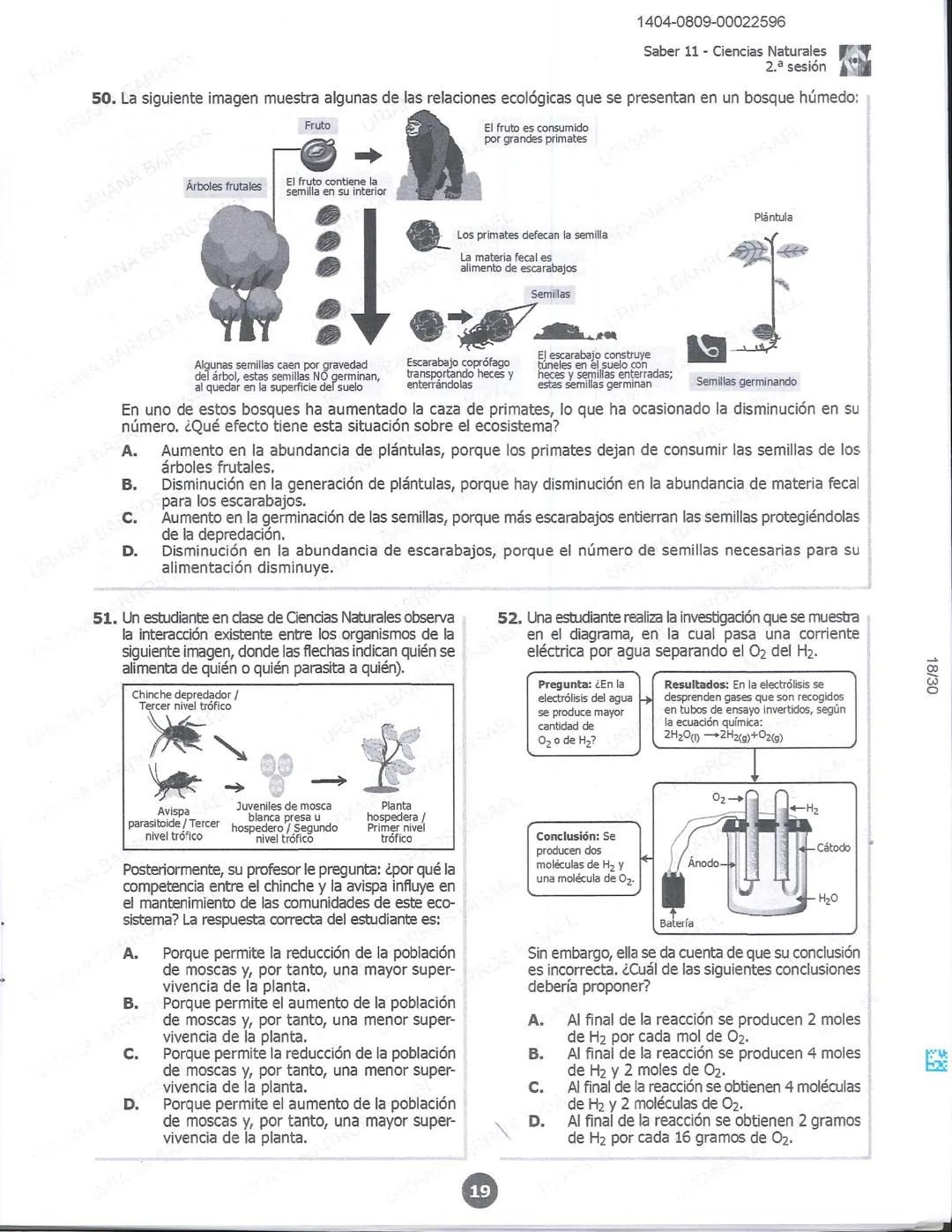 ## icfes
DCAC202312P00038761029
000865969
1404-0209-00022596
AC202311103886
Examen
## Saber 11°
20231
INDIVIDUALES icfes
### Páramo