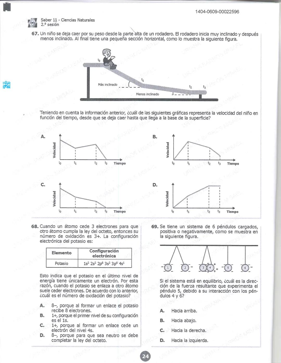 ## icfes
DCAC202312P00038761029
000865969
1404-0209-00022596
AC202311103886
Examen
## Saber 11°
20231
INDIVIDUALES icfes
### Páramo