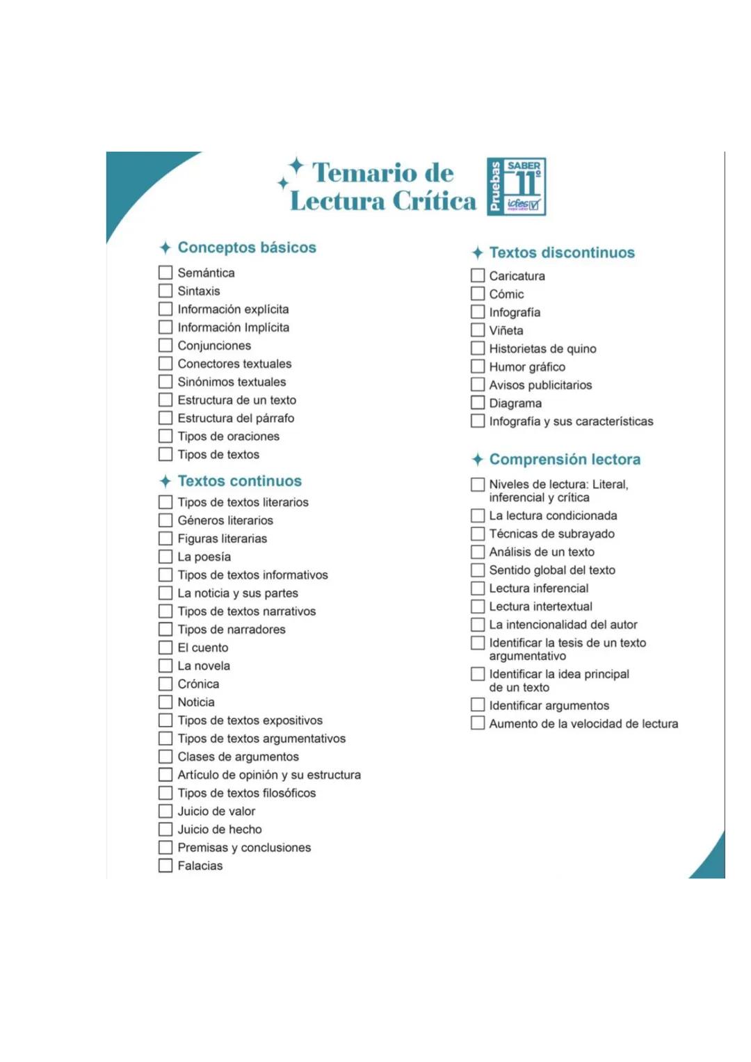 Temas necesarios para el icfes