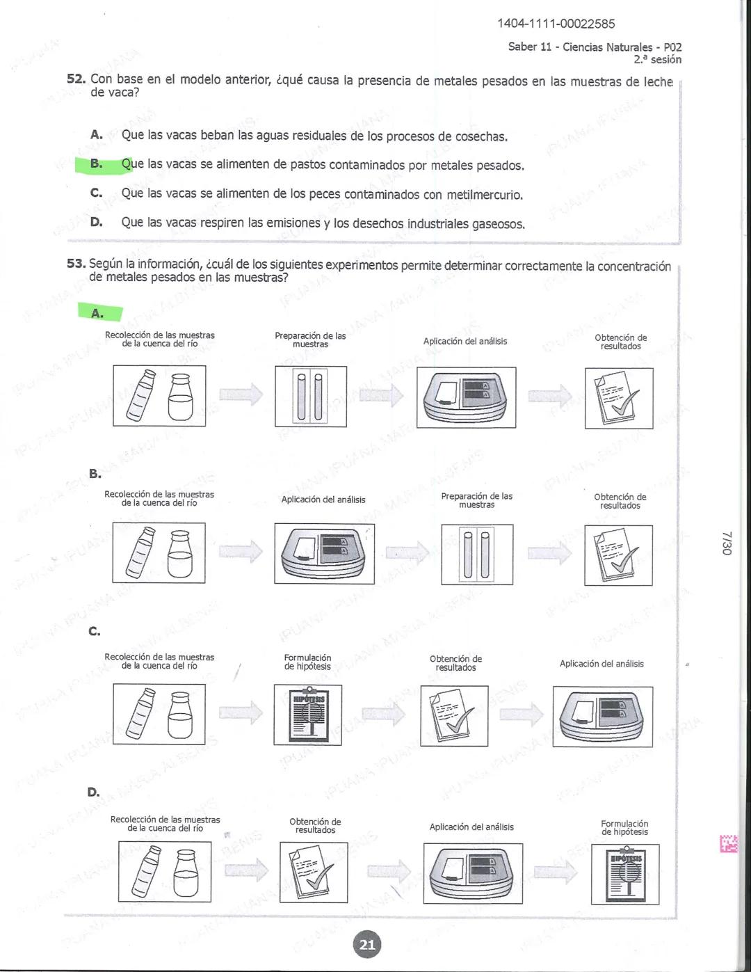 1404-0211-00022585
icfes 02
SOCIALES Y CIUDADANAS
1. Un grupo de mineros artesanales ha aumentado sus ingresos al encontrar un punto del río