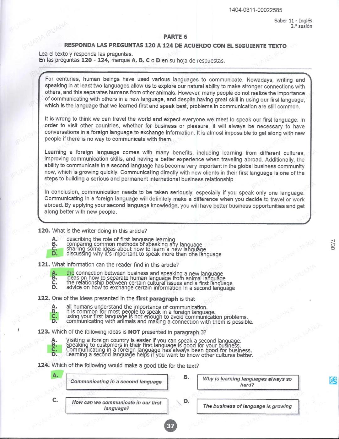 1404-0211-00022585
icfes 02
SOCIALES Y CIUDADANAS
1. Un grupo de mineros artesanales ha aumentado sus ingresos al encontrar un punto del río