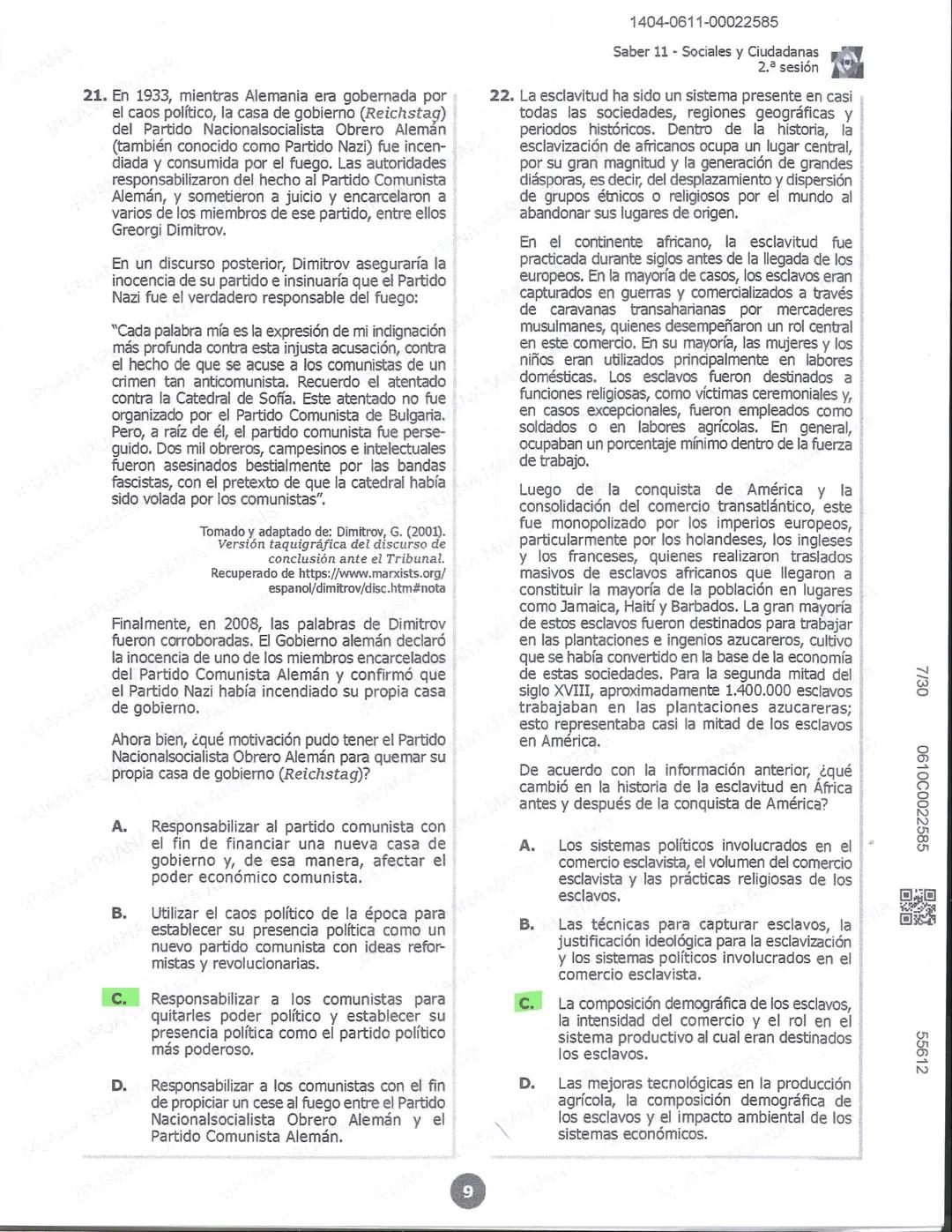 1404-0211-00022585
icfes 02
SOCIALES Y CIUDADANAS
1. Un grupo de mineros artesanales ha aumentado sus ingresos al encontrar un punto del río