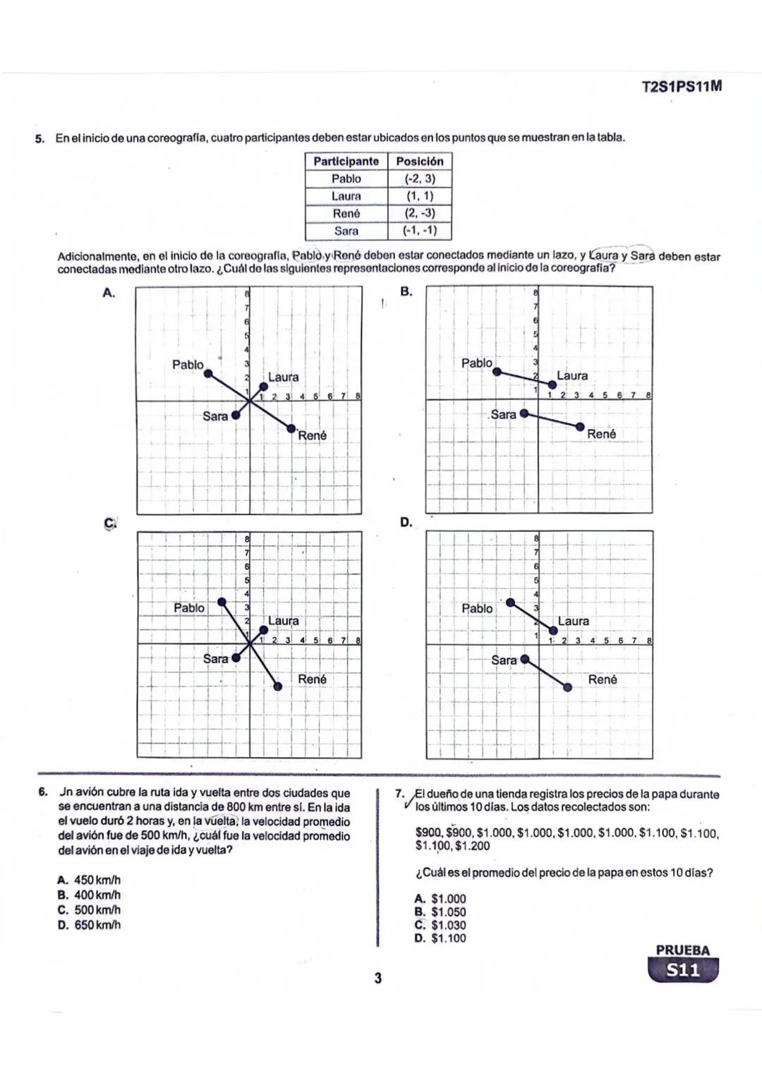 La
Evaluación
S11
Evaluación por Desempeño en Competencias
Primera sesión
En el siguiente cuadro se muestran las pruebas que conforman el ex