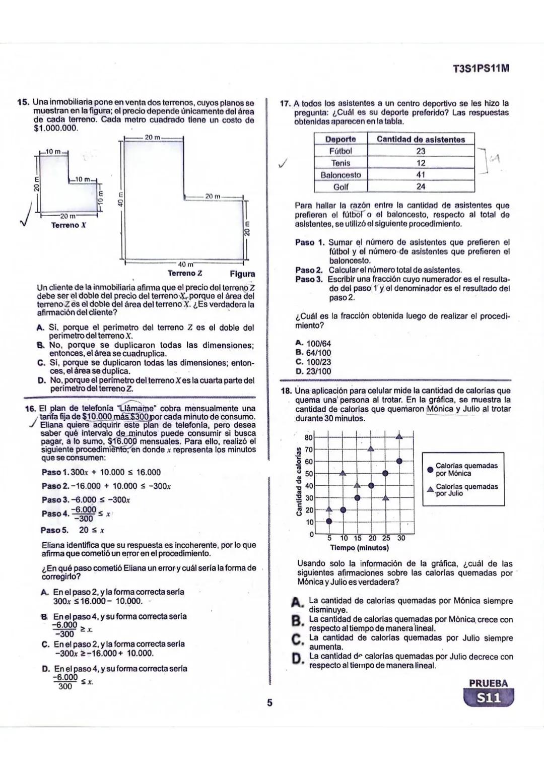 La
Evaluación
S11
Evaluación por Desempeño en Competencias
Primera sesión
En el siguiente cuadro se muestran las pruebas que conforman el ex