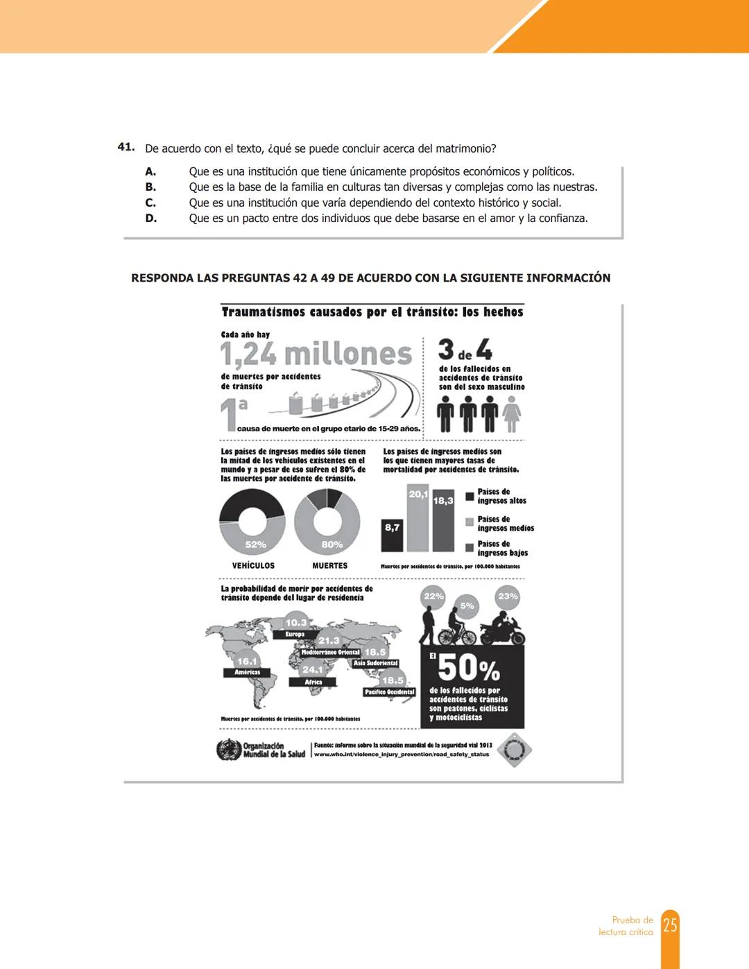 Cuadernillo de preguntas
Saber 11.°
Prueba de lectura crítica
icfes
saber 11.°
GOBIERNO
DE COLOMBIA
MINEDUCACIÓN icfes
mejor saber President