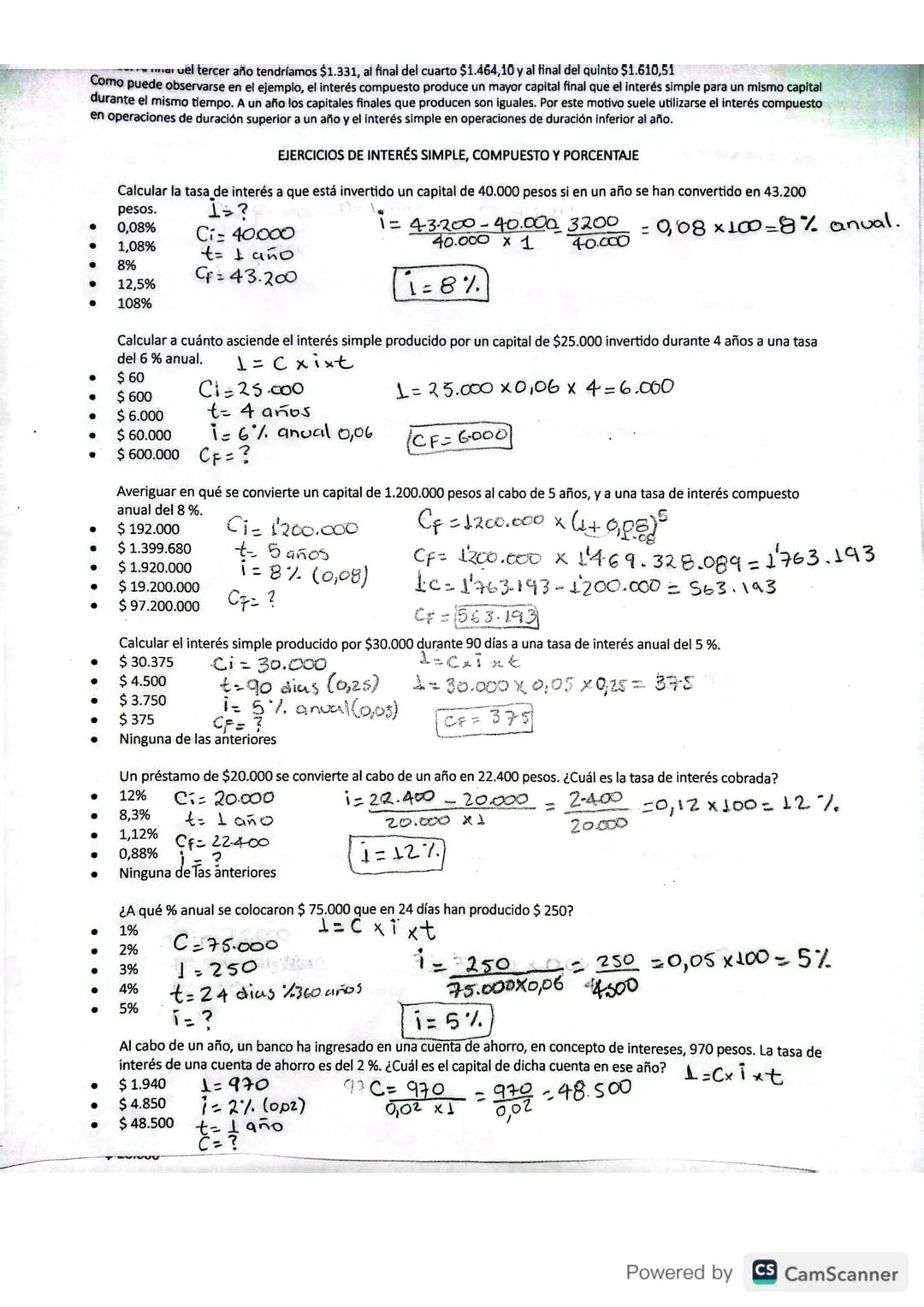 Taller de análisis simple,compuesto,porcentaje