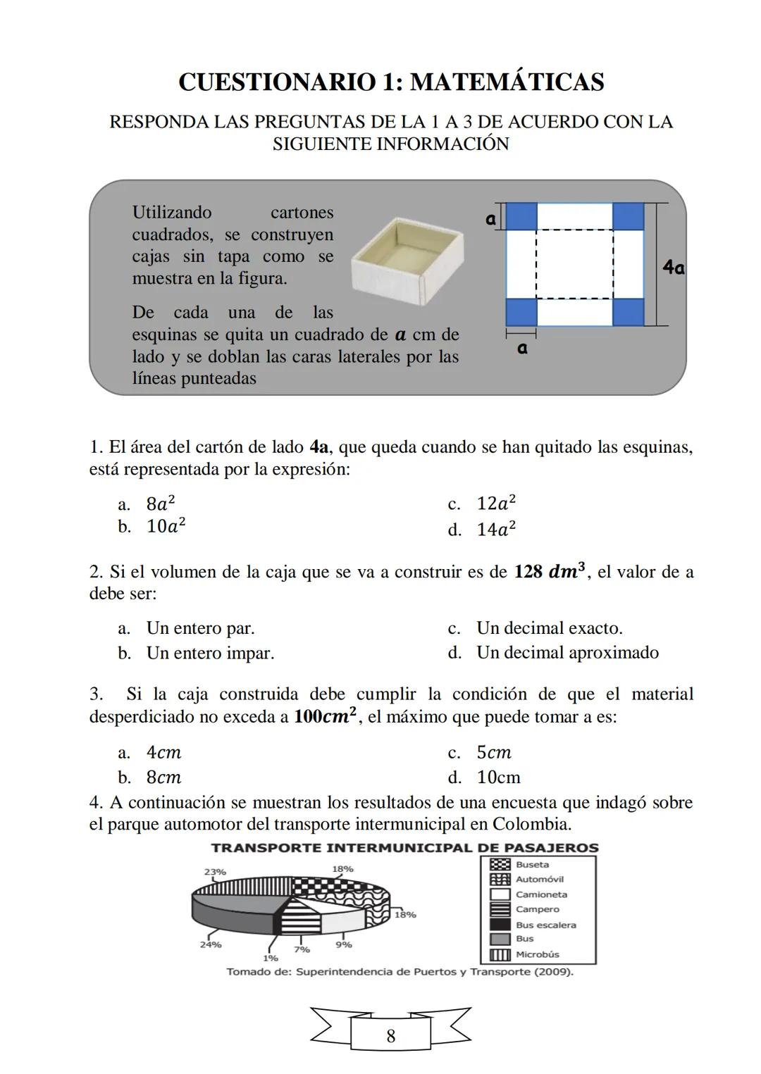 CUADERNILLO DE PREPARACIÓN
PARA LA PRUEBA DE ESTADO
SABER 11
"La educación es el arma más
poderosa que puedes utilizar para
cambiar el mundo