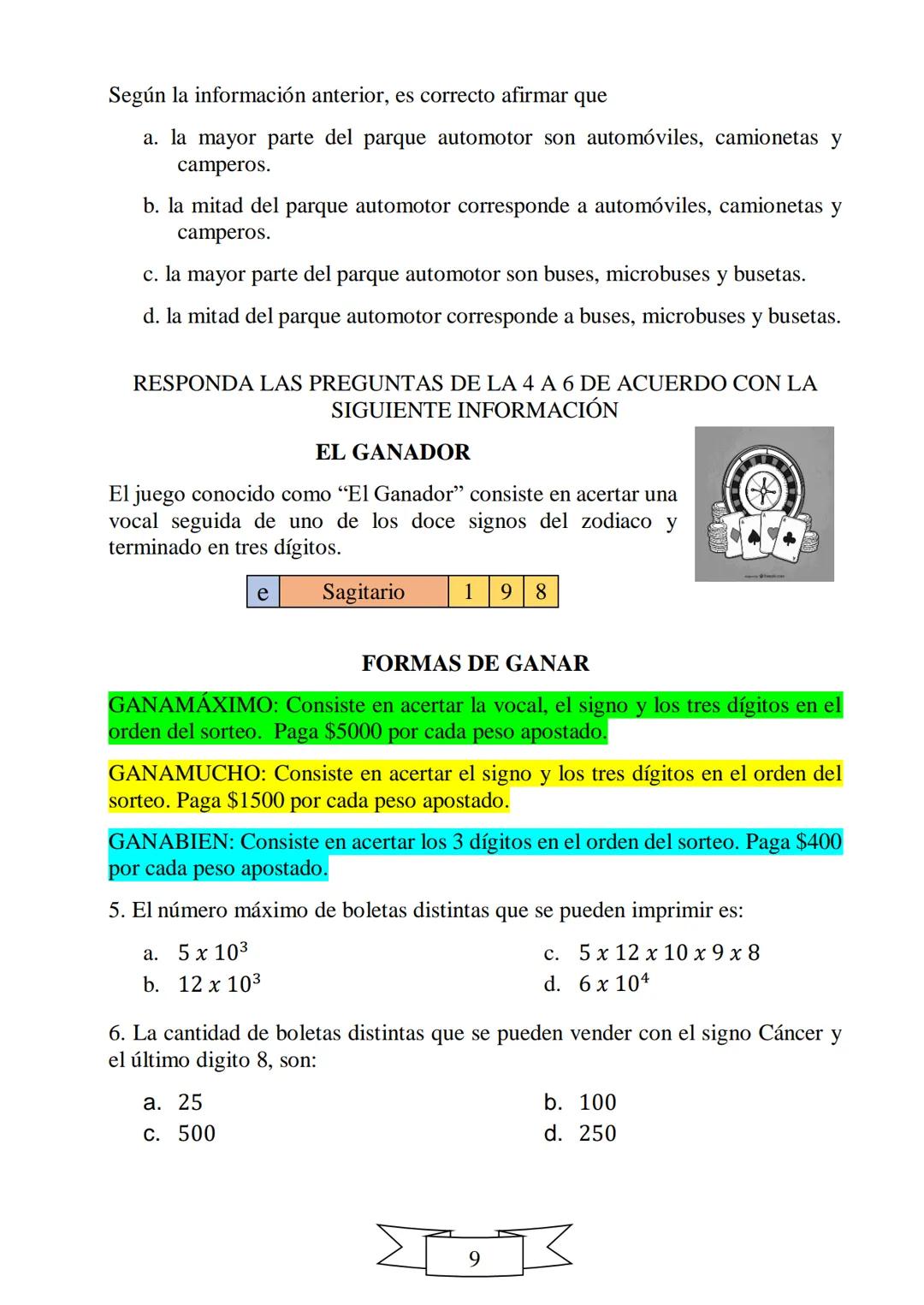 CUADERNILLO DE PREPARACIÓN
PARA LA PRUEBA DE ESTADO
SABER 11
"La educación es el arma más
poderosa que puedes utilizar para
cambiar el mundo
